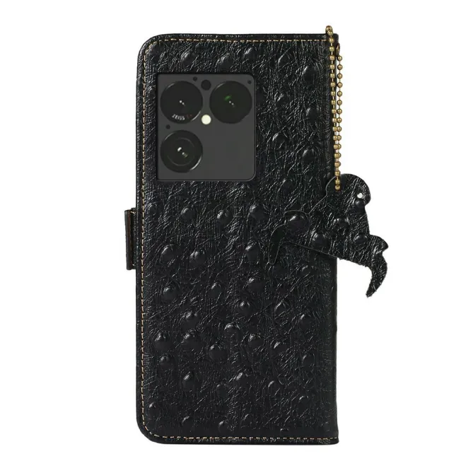 Housse Sony Xperia 1 VIII Cuir Véritable Effet Peau d'Autruche