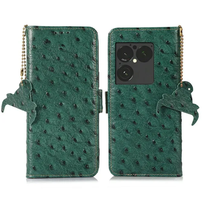 Housse Sony Xperia 1 VIII Cuir Véritable Effet Peau d'Autruche