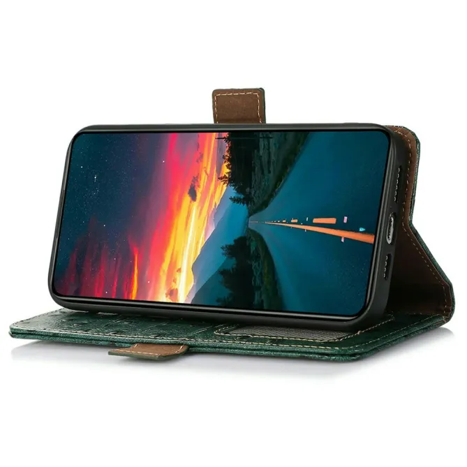 Housse Sony Xperia 1 VIII Cuir Véritable Effet Peau d'Autruche