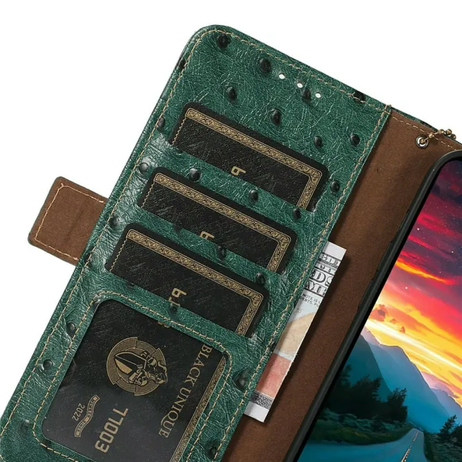 Housse Sony Xperia 1 VIII Cuir Véritable Effet Peau d'Autruche