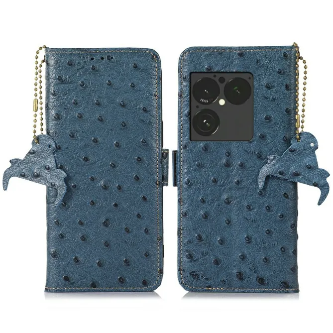 Housse Sony Xperia 1 VIII Cuir Véritable Effet Peau d'Autruche