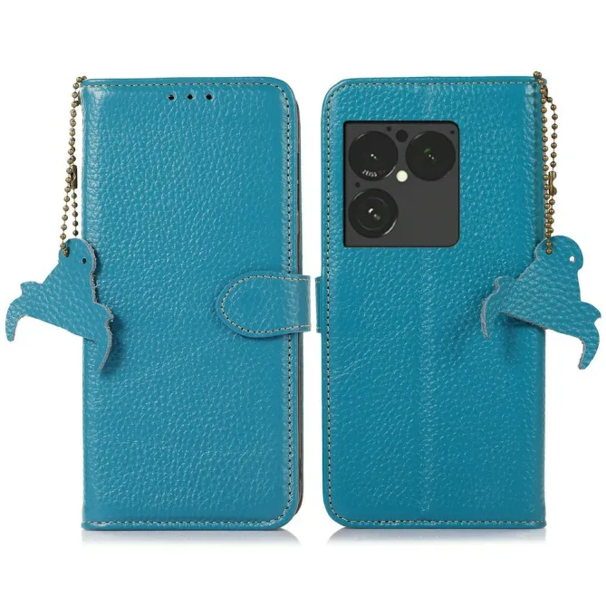 Housse Sony Xperia 1 VIII Cuir Véritable Litchi RFID Chaîne
