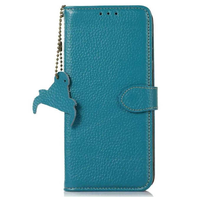 Housse Sony Xperia 1 VIII Cuir Véritable Litchi RFID Chaîne