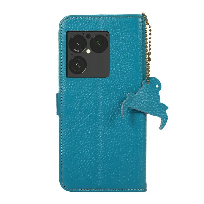 Housse Sony Xperia 1 VIII Cuir Véritable Litchi RFID Chaîne