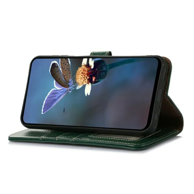 Housse Sony Xperia 1 VIII Cuir Véritable Litchi RFID Chaîne