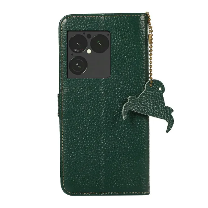Housse Sony Xperia 1 VIII Cuir Véritable Litchi RFID Chaîne