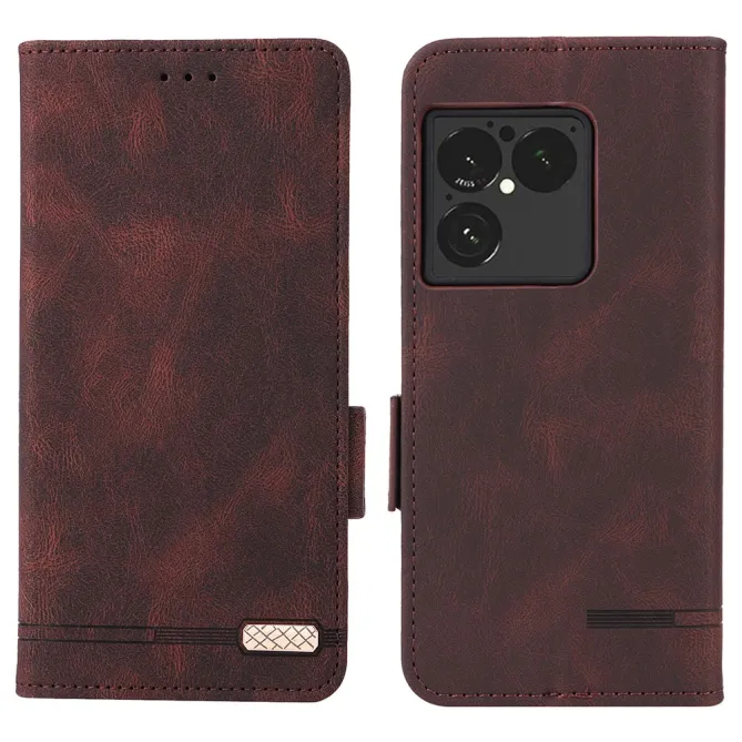 Étui Sony Xperia 1 VIII Simili Cuir Vintage - Décor Métal