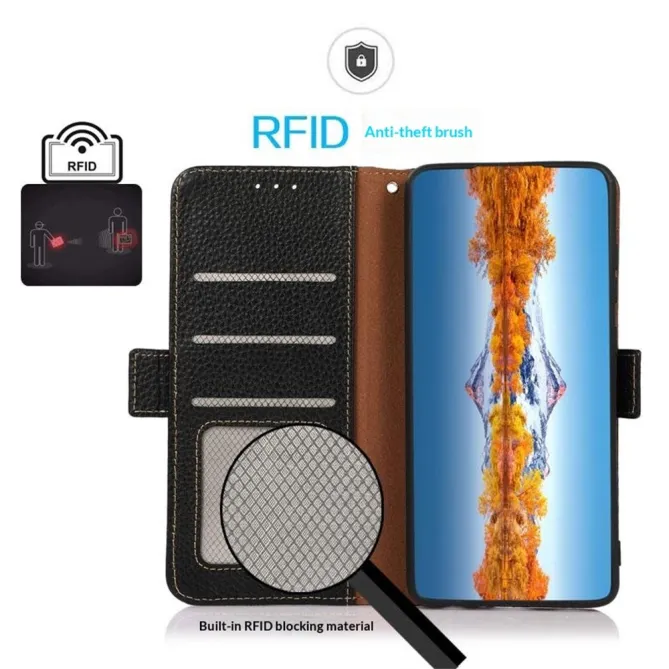 Housse Sony Xperia 1 VIII Cuir Grainé KHAZNEH RFID