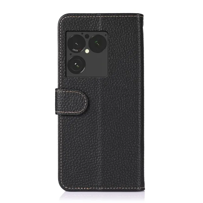 Housse Sony Xperia 1 VIII Cuir Grainé First Litchi Véritable