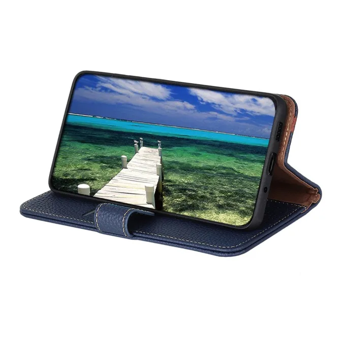 Housse Sony Xperia 1 VIII Cuir Grainé First Litchi Véritable