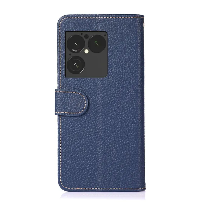 Housse Sony Xperia 1 VIII Cuir Grainé First Litchi Véritable