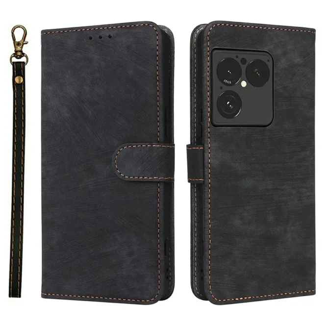 Housse Sony Xperia 1 VIII Rétro Simili Cuir Lanière RFID