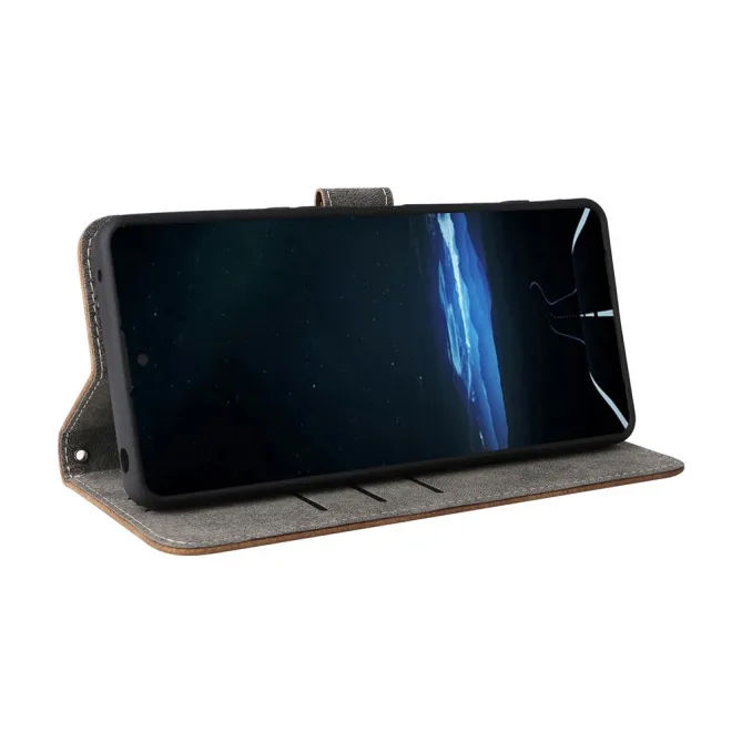 Housse Sony Xperia 1 VIII Rétro Simili Cuir Lanière RFID