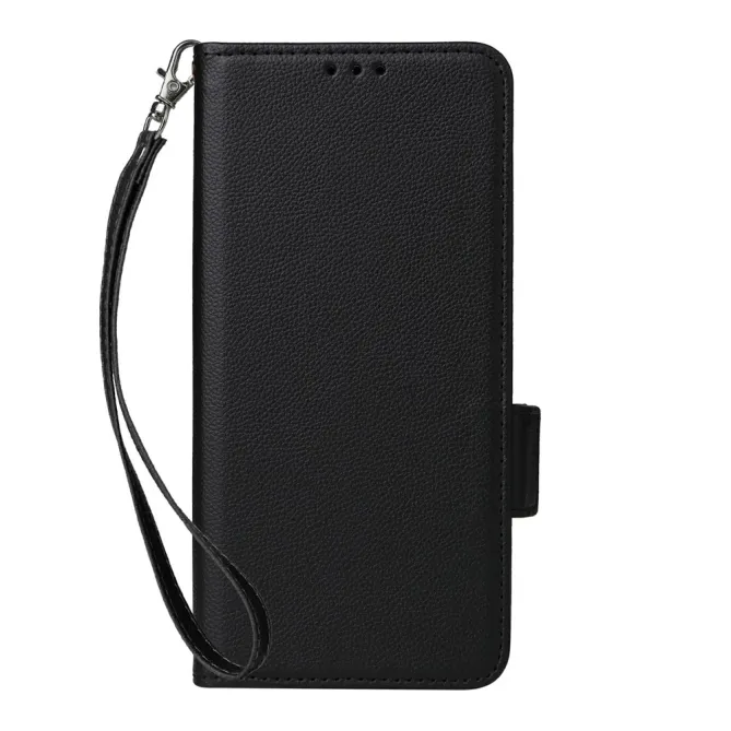 Housse Sony Xperia 1 VIII Effet Cuir Lanière FOLKEN Litchi