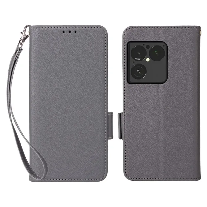 Housse Sony Xperia 1 VIII Effet Cuir Lanière FOLKEN Litchi