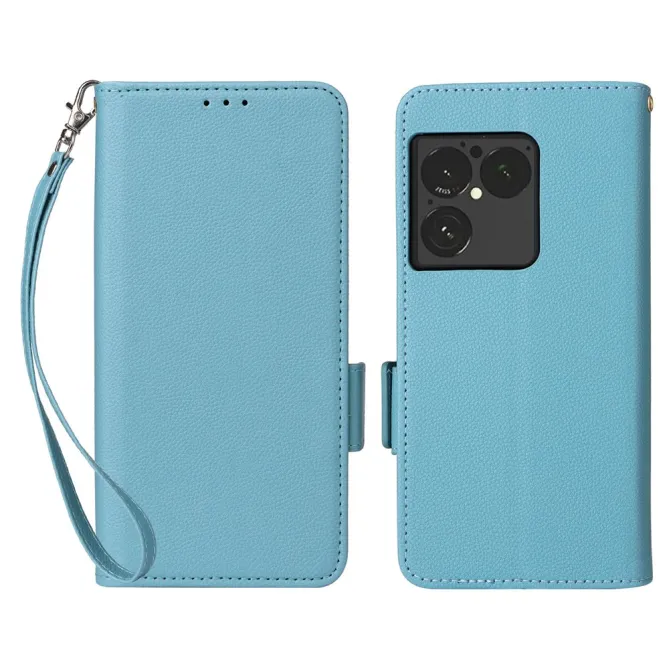 Housse Sony Xperia 1 VIII Effet Cuir Lanière FOLKEN Litchi