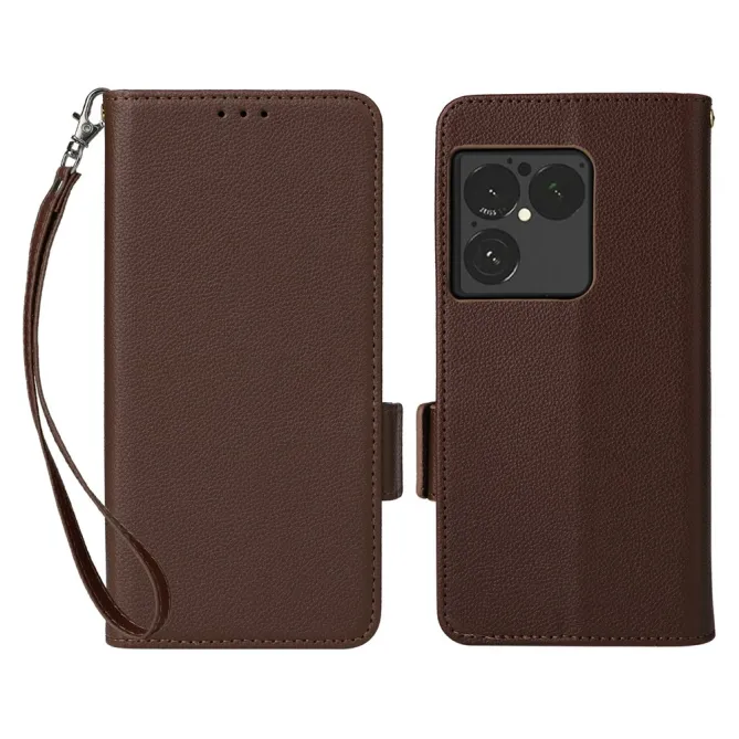 Housse Sony Xperia 1 VIII Effet Cuir Lanière FOLKEN Litchi