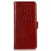 Housse Sony Xperia 1 VIII Cuir Véritable Aspect Croco RFID