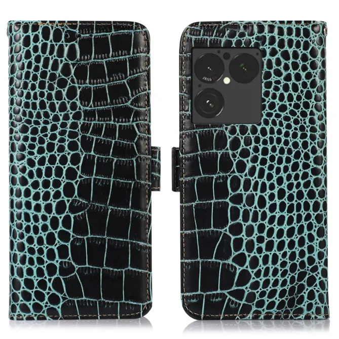 Housse Sony Xperia 1 VIII Cuir Véritable Aspect Croco RFID