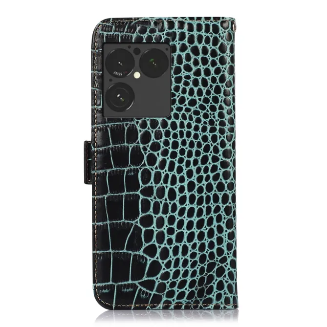 Housse Sony Xperia 1 VIII Cuir Véritable Aspect Croco RFID