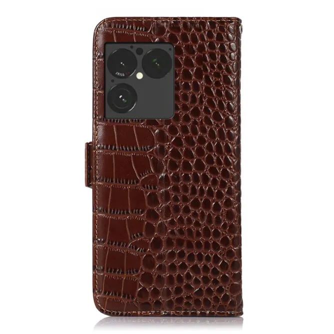 Housse Sony Xperia 1 VIII Cuir Véritable Aspect Croco RFID