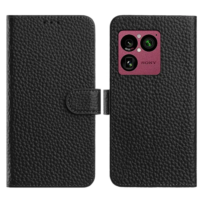 Housse Sony Xperia 1 VIII Cuir Grainé Litchi Coussins Angles