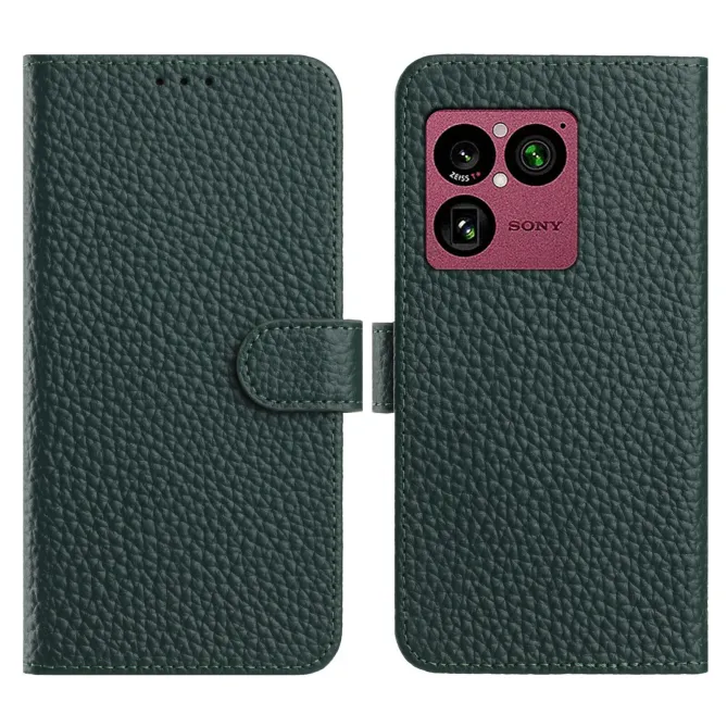 Housse Sony Xperia 1 VIII Cuir Grainé Litchi Coussins Angles