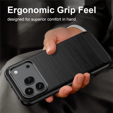 Coque Honor 600 / 600 Pro gel brossé carbone