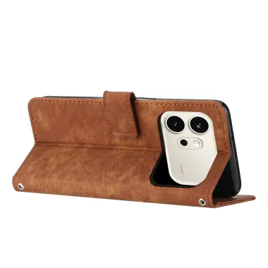 Housse Honor 600 Pro / 600 Portefeuille Simili Cuir Lignes Gravées