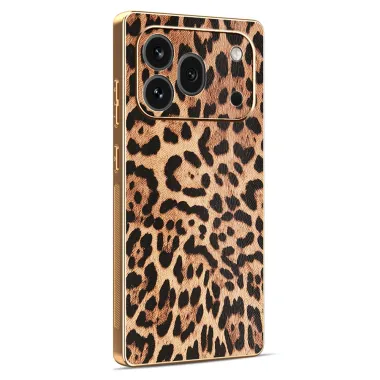 Coque Honor 600 Pro Imprimé Léopard Contour Doré