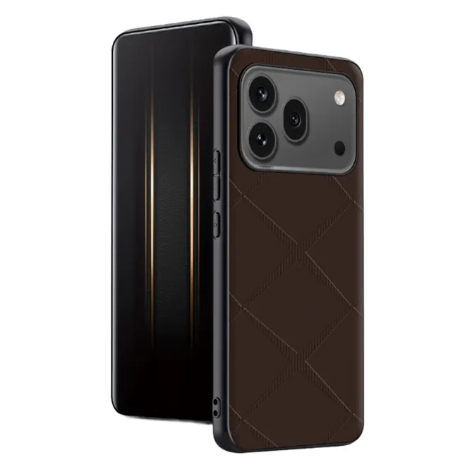 Coque Honor 600 Pro Simili Cuir Motif Croisillons
