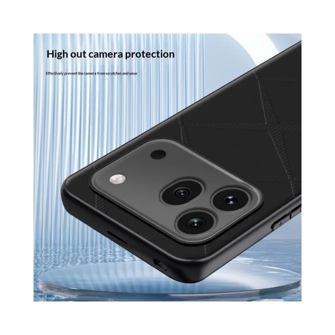 Coque Honor 600 Pro Simili Cuir Motif Croisillons