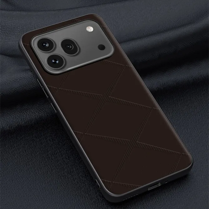 Coque Honor 600 Pro Simili Cuir Motif Croisillons