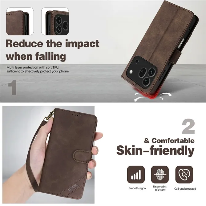 Housse Honor 600 Pro Anti-RFID Dragonne Simili Cuir