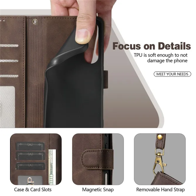 Housse Honor 600 Pro Anti-RFID Dragonne Simili Cuir