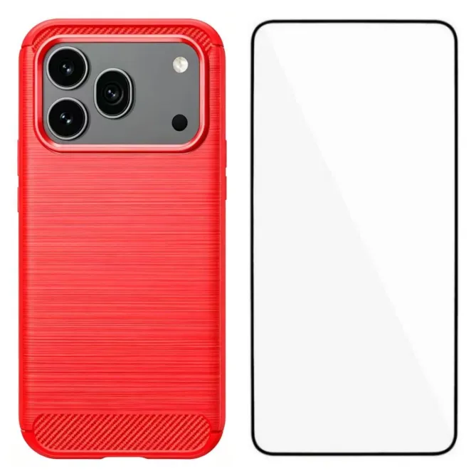 Pack Coque Brossée + Verre Trempé pour Honor 600 Pro