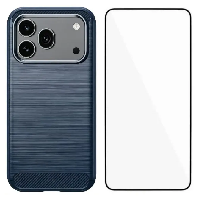 Pack Coque Brossée + Verre Trempé pour Honor 600 Pro