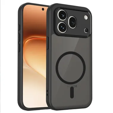 Coque Magnétique pour Honor 600 Pro Dos Fumé Semi-Transparent