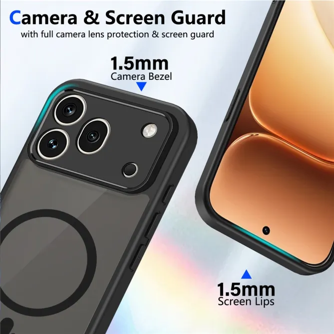 Coque Magnétique pour Honor 600 Pro Dos Fumé Semi-Transparent
