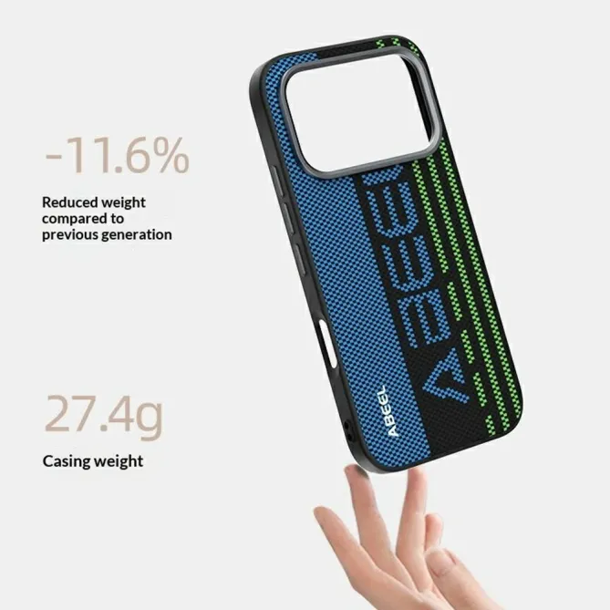Coque Honor 600 / 600 Pro Magnétique Carbone Bleu et Vert