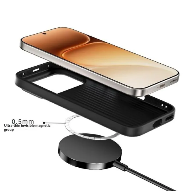 Coque Honor 600 / 600 Pro Magnétique Carbone Bleu et Vert