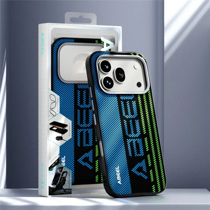 Coque Honor 600 / 600 Pro Magnétique Carbone Bleu et Vert