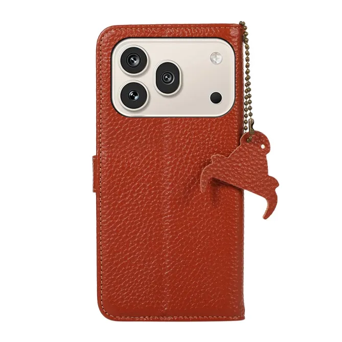 Housse Sony Xperia 1 VIII Cuir Véritable Litchi RFID Chaîne