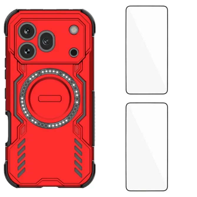 Coque Honor 600 Pro Butterfly magnétique avec 2 verres trempés