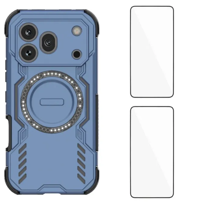 Coque Honor 600 Pro Butterfly magnétique avec 2 verres trempés