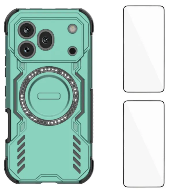 Coque Honor 600 Pro Butterfly magnétique avec 2 verres trempés