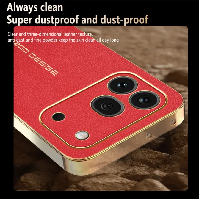 Coque Honor 600 Pro Effet Cuir Grainé Vendôme