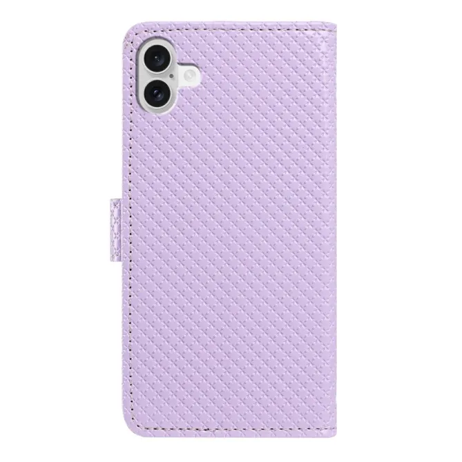 Housse iPhone 16 Plus texture diamant avec dragonne