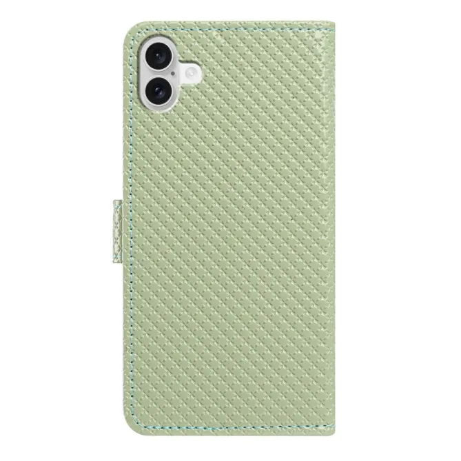 Housse iPhone 16 Plus texture diamant avec dragonne