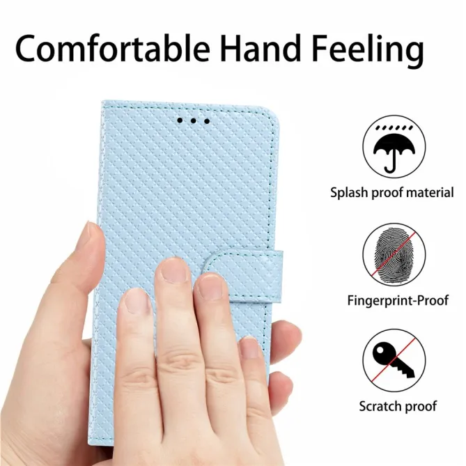 Housse iPhone 16 Plus texture diamant avec dragonne